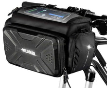 Заредете изображение във визуализатора на галерията – WILDMAN traveling bag for bike handlebars with zipper 4L GS6 black
