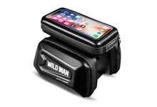 Заредете изображение във визуализатора на галерията – WILDMAN traveling bag for bike frame with zipper 1,2L (4&quot;-7&quot;) E6S black
