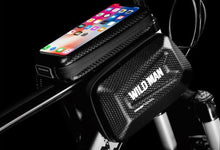 Заредете изображение във визуализатора на галерията – WILDMAN traveling bag for bike frame with zipper 1,2L (4&quot;-7&quot;) E6S black
