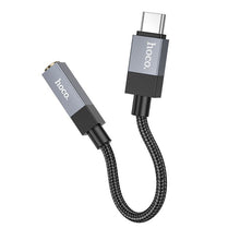 Заредете изображение във визуализатора на галерията – Adapter AUX USB C (male) to Jack 3,5 mm (female) Hoco UPA32C black
