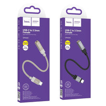 Заредете изображение във визуализатора на галерията – Adapter AUX USB C (male) to Jack 3,5 mm (female) Hoco UPA32C black
