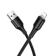 Заредете изображение във визуализатора на галерията – Cable USB A to Lightning Hoco 2,4A 1 m X120 black
