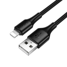 Заредете изображение във визуализатора на галерията – Cable USB A to Lightning Hoco 2,4A 1 m X120 black
