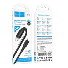 Заредете изображение във визуализатора на галерията – Cable USB C to Lightning Hoco PD 27W 1 m X120 black
