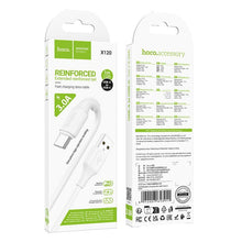 Заредете изображение във визуализатора на галерията – Cable USB A to USB C Hoco 3A 1 m X120 white
