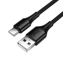 Заредете изображение във визуализатора на галерията – Cable USB A to USB C Hoco 3A 1 m X120 black
