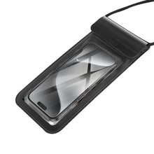Заредете изображение във визуализатора на галерията – Waterproof case for mobile phone Hoco IP68 240 x 120 x 15 mm HX53 black
