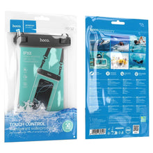 Заредете изображение във визуализатора на галерията – Waterproof case for mobile phone Hoco IP68 222 x 125 x 21 mm HX52 transparent
