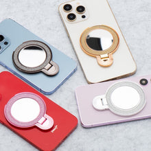 Заредете изображение във визуализатора на галерията – Phone stand CIRCLE MIRROR - stick-on - black
