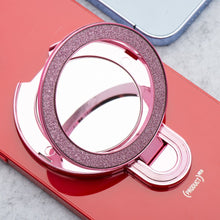 Заредете изображение във визуализатора на галерията – Phone stand CIRCLE MIRROR - stick-on - pink
