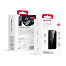 Заредете изображение във визуализатора на галерията – FORCELL F-ENERGY F10K8 Super Slim powerbank compatible with MagSafe PD3.0 QC4.0 15W 10000 mAh black
