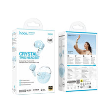 Заредете изображение във визуализатора на галерията – HOCO wireless earphones bluetooth TWS EW202 blue
