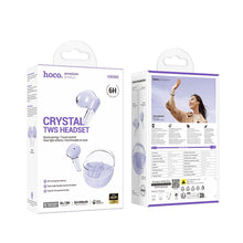 Заредете изображение във визуализатора на галерията – HOCO wireless earphones bluetooth TWS EW202 purple
