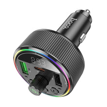 Заредете изображение във визуализатора на галерията – HOCO car transmitter FM bluetooth 2 x USB A + Type C PD QC3.0 30W E82 black
