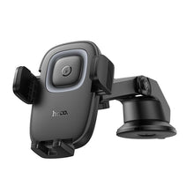 Заредете изображение във визуализатора на галерията – Car phone holder induction Hoco 15W center console HW32 black
