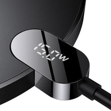 Заредете изображение във визуализатора на галерията – Baseus wireless charger digital led display gen2 15w czarna cced000001
