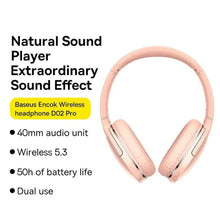 Заредете изображение във визуализатора на галерията – BASEUS wireless headphone ENOCK D02 Pro pink NGTD010304
