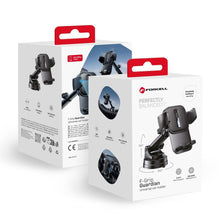 Заредете изображение във визуализатора на галерията – FORCELL F-Grip Guardian стойка за кола за телефон за предно стъкло/централна конзола черна
