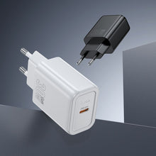 Заредете изображение във визуализатора на галерията – HOCO wall charger Type C PD QC 30W N62 black
