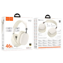 Заредете изображение във визуализатора на галерията – HOCO wire headphones bluetooth W52 milky white
