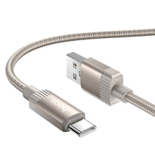 Заредете изображение във визуализатора на галерията – Cable USB A to USB C Hoco 3A 1 m X117 gold
