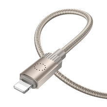 Заредете изображение във визуализатора на галерията – Cable USB A to Lightning Hoco 2,4A 1 m X117 gold
