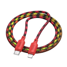 Заредете изображение във визуализатора на галерията – Cable USB C to Lightning Hoco PD 27W 1 m X116 gradient red
