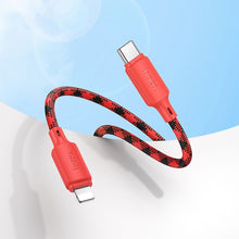 Заредете изображение във визуализатора на галерията – Cable USB C to Lightning Hoco PD 27W 1 m X116 gradient red
