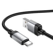 Заредете изображение във визуализатора на галерията – Cable USB A to USB C Hoco 3A 1 m X117 black
