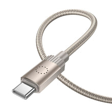 Заредете изображение във визуализатора на галерията – Cable USB C to USB C Hoco 3A 60W 1 m X117 gold
