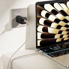 Заредете изображение във визуализатора на галерията – Cable USB C to USB C Hoco 3A 60W 1 m X117 gold

