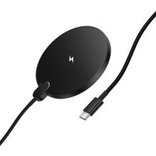 Заредете изображение във визуализатора на галерията – Wireless charger Hoco CW62 15W with cable USB C and digital display black
