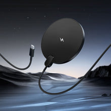 Заредете изображение във визуализатора на галерията – Wireless charger Hoco CW62 15W with cable USB C and digital display black
