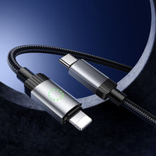 Заредете изображение във визуализатора на галерията – Cable USB C to Lightning Hoco PD 27W 1 m X117 gold
