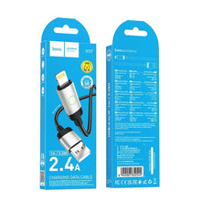 Заредете изображение във визуализатора на галерията – Cable USB A to Lightning Hoco 2,4A 1 m X117 black
