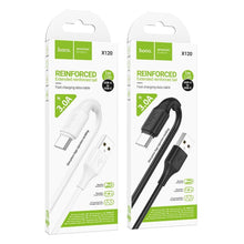 Заредете изображение във визуализатора на галерията – Cable USB A to USB C Hoco 3A 1 m X120 black
