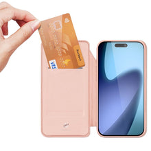 Заредете изображение във визуализатора на галерията – Калъф тип книга DUX DUCIS SKIN PRO за IPHONE 17 розов
