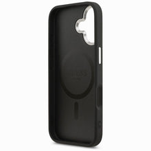 Заредете изображение във визуализатора на галерията – GUESS case for IPHONE 17 compatible with MagSafe GUHMP17SPSDTSCMK (PU W/ Triangle Logo) black
