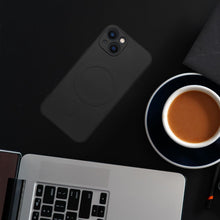 Заредете изображение във визуализатора на галерията – SILICONE MAG COVER (big hole) case compatible with MagSafe for IPHONE 17 Pro Max black
