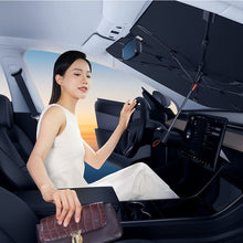 Заредете изображение във визуализатора на галерията – BASEUS CoolRide Doubled-Layered Windshield Sun Shade Umbrella Pro Large Cluster Black C20656100111-01
