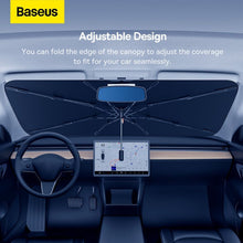 Заредете изображение във визуализатора на галерията – BASEUS CoolRide Doubled-Layered Windshield Sun Shade Umbrella Pro Large Cluster Black C20656100111-01
