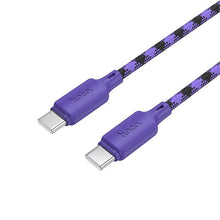 Заредете изображение във визуализатора на галерията – Кабел USB C към USB C Hoco 3A 60W 1 m X116 gradient лилав
