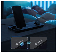 Заредете изображение във визуализатора на галерията – FORCELL F-ENERGY MagNetix 3w1 Qi2 20,5W wireless charger compatible with MagSafe black
