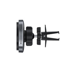 Заредете изображение във визуализатора на галерията – FORCELL F-GRIP Air Mag (F-07) magnetic car holder for air vent with wireless charging compatible with MagSafe Qi2 15W grey
