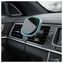 Заредете изображение във визуализатора на галерията – FORCELL F-GRIP Air Mag (F-07) magnetic car holder for air vent with wireless charging compatible with MagSafe Qi2 15W grey
