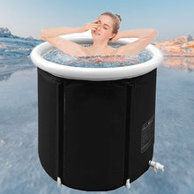 Заредете изображение във визуализатора на галерията – Foldable portable inflatable bathtub 80 x 79 cm black
