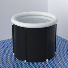 Заредете изображение във визуализатора на галерията – Foldable portable inflatable bathtub 80 x 79 cm black
