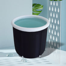 Заредете изображение във визуализатора на галерията – Foldable portable inflatable bathtub 80 x 79 cm black
