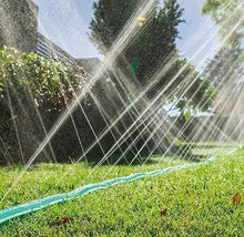 Заредете изображение във визуализатора на галерията – Garden hose sprinkler with quick connectors 4,5 m RC-K-1473 green
