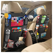 Заредете изображение във визуализатора на галерията – Car organizer for front seats with compartments black
